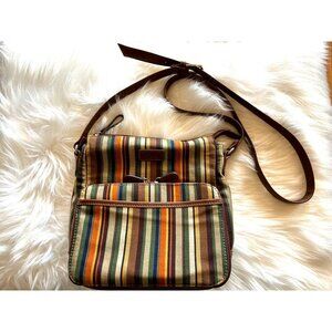 Relic Striped Crossbody Bag With Adjustable Strap & Multiple Pockets Purse Fall